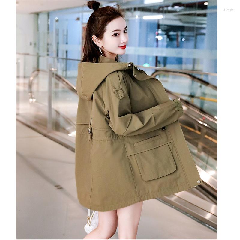 Women's Trench Coats 2022 Spring Autumn Short Women's Clothing Retro Casual Tooling Hooded Windbreaker Girls Outerwear D1062, Beige
Women's Trench Coats 2022 Spring Autumn Short Women's Clothing Retro Casual Tooling Hooded Windbreaker Girls Outerwear D1062, Beige