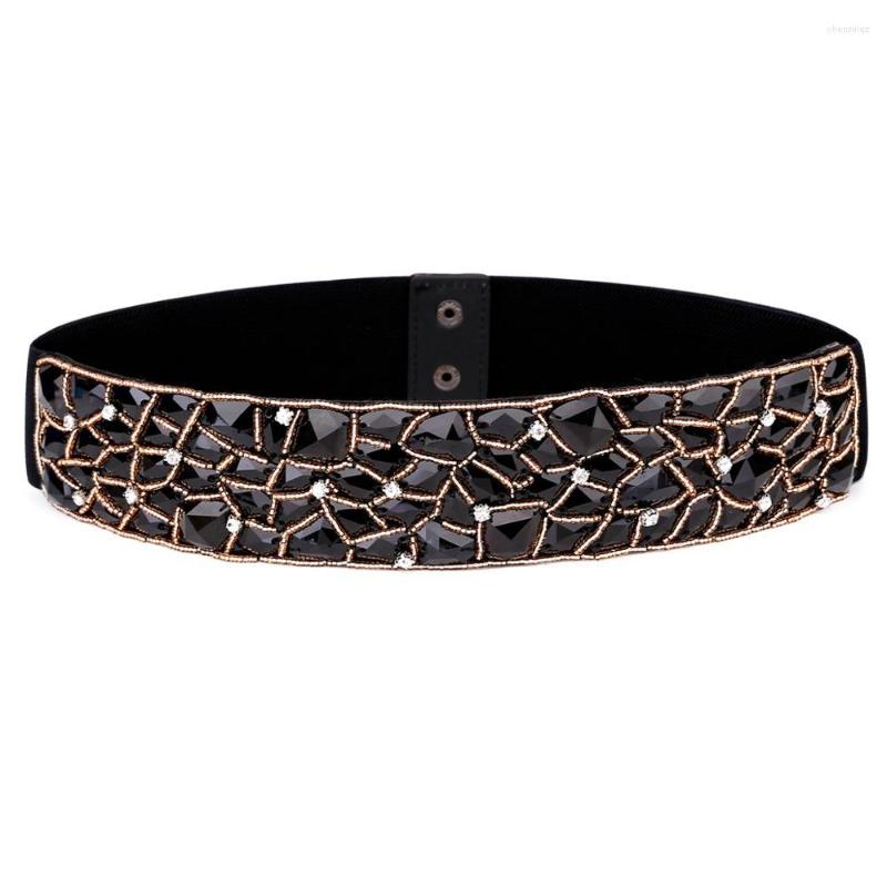 Belts Catelles Fashion Design Woven Elastic Artificial Black Crystal Wide Belt Lady Cummerbunds Female Girdle
Belts Catelles Fashion Design Woven Elastic Artificial Black Crystal Wide Belt Lady Cummerbunds Female Girdle