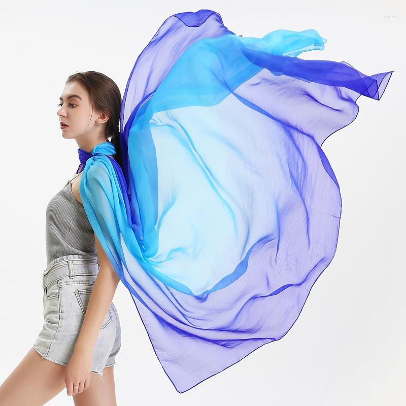 Scarves All-Match Silk Scarf Fashion Gradient Silky Satin Shawl Scarfs Big Size 180 150cm Chiffon Beach Head Women Bandana
Scarves All-Match Silk Scarf Fashion Gradient Silky Satin Shawl Scarfs Big Size 180 150cm Chiffon Beach Head Women Bandana