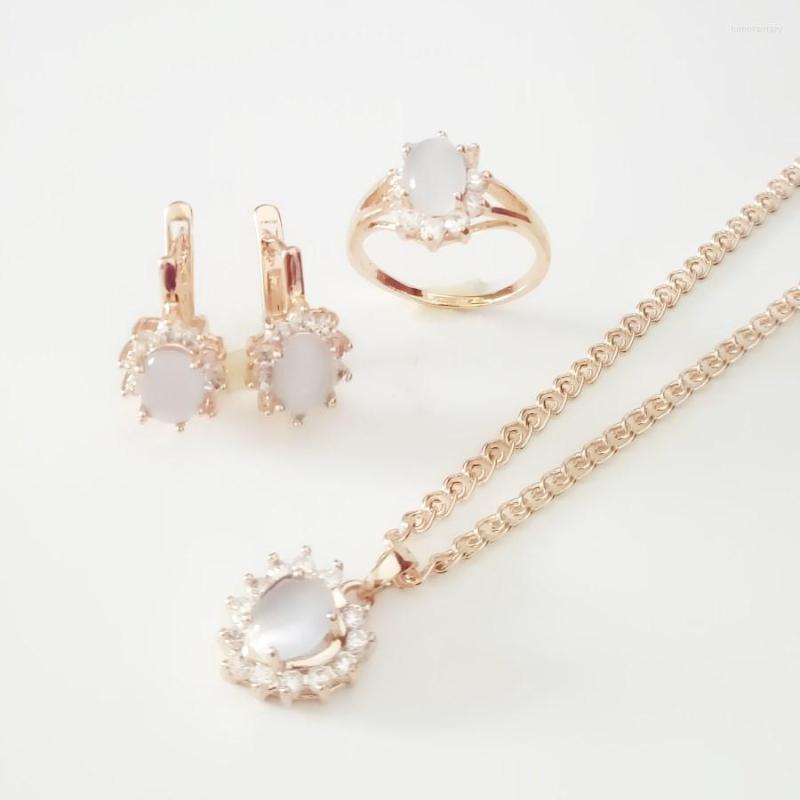 Necklace Earrings Set Luxury 585 Gold Color Earring Fashion Women Jewelry Trendy Ring, Picture shown
Necklace Earrings Set Luxury 585 Gold Color Earring Fashion Women Jewelry Trendy Ring, Picture shown