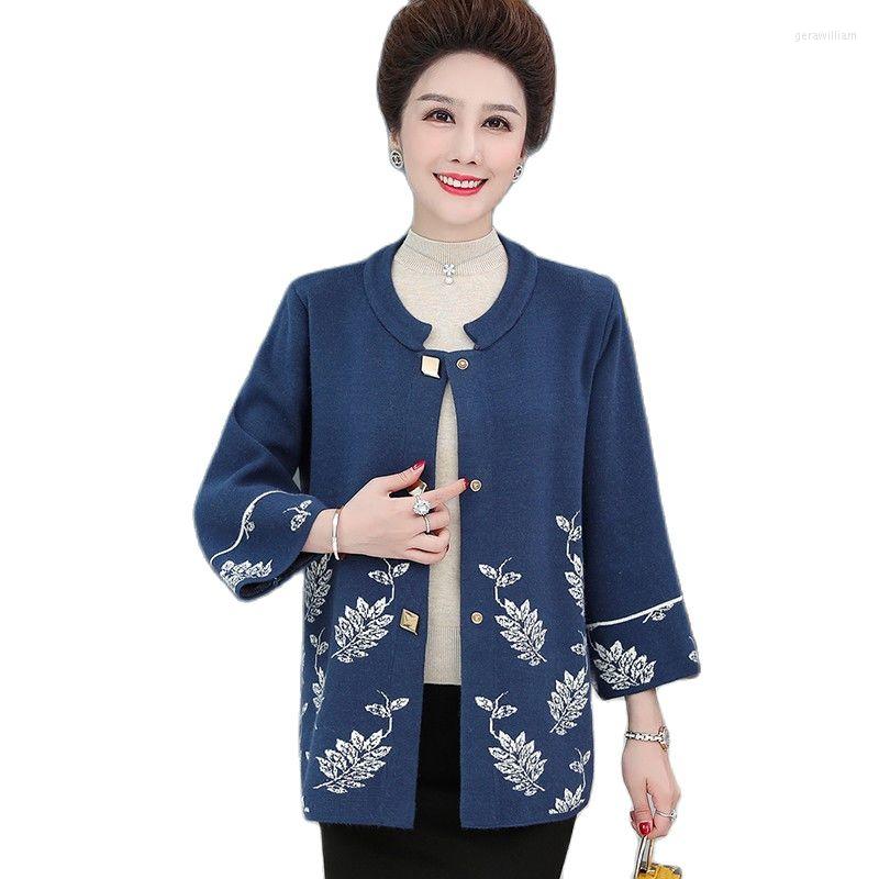 Women's Knits Middle Aged Mother O-neck Jacquard Knit Cardigan Spring Autumn Nine Quarter Sleeve Casual Sweater Jacket Women Knitted Coat, Orange
Women's Knits Middle Aged Mother O-neck Jacquard Knit Cardigan Spring Autumn Nine Quarter Sleeve Casual Sweater Jacket Women Knitted Coat, Orange