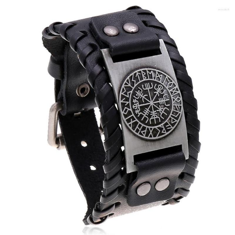 Bangle Nordic Viking Compass Bracelet Belt Vintage Wide Genuine Leather Metal Charms Wristbands Wrap Unisex Fashion Punk Jewelry
Bangle Nordic Viking Compass Bracelet Belt Vintage Wide Genuine Leather Metal Charms Wristbands Wrap Unisex Fashion Punk Jewelry