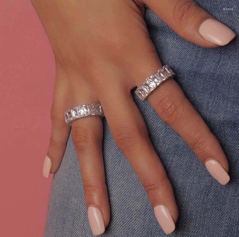 Wedding Rings 2022 5A Baguette Cubic Zirconia Ring For Women Micro Pave Cz Eternity Band Stack Silver Color White Finger
Wedding Rings 2022 5A Baguette Cubic Zirconia Ring For Women Micro Pave Cz Eternity Band Stack Silver Color White Finger