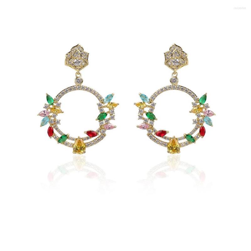 Dangle Earrings Cubic Zirconia CZ Round Crystals Flower Earring For Bridal Girl Prom Party Jewelry CE10643
Dangle Earrings Cubic Zirconia CZ Round Crystals Flower Earring For Bridal Girl Prom Party Jewelry CE10643