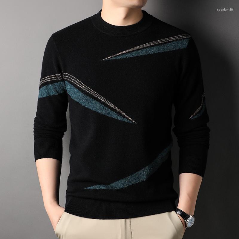Men' Sweaters Mens Pure Wool Sweater Autumn & Winter Fashion Stripes Jumpers Male O-Neck Cashmere Knit Clothing Long Sleeved, Black
Men' Sweaters Mens Pure Wool Sweater Autumn & Winter Fashion Stripes Jumpers Male O-Neck Cashmere Knit Clothing Long Sleeved, Black