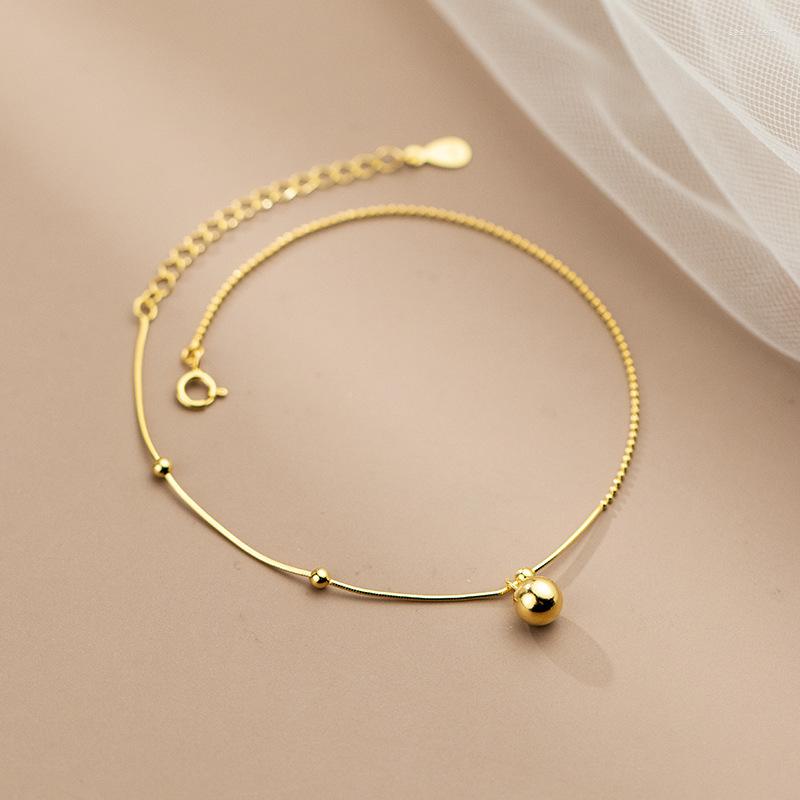 Anklets Beads Anklet Women's Tonozeleira 925 Gold Color Female Foot Chain Jewelry Bracelet On The Leg Sterling Silver Girls Decorations
Anklets Beads Anklet Women's Tonozeleira 925 Gold Color Female Foot Chain Jewelry Bracelet On The Leg Sterling Silver Girls Decorations