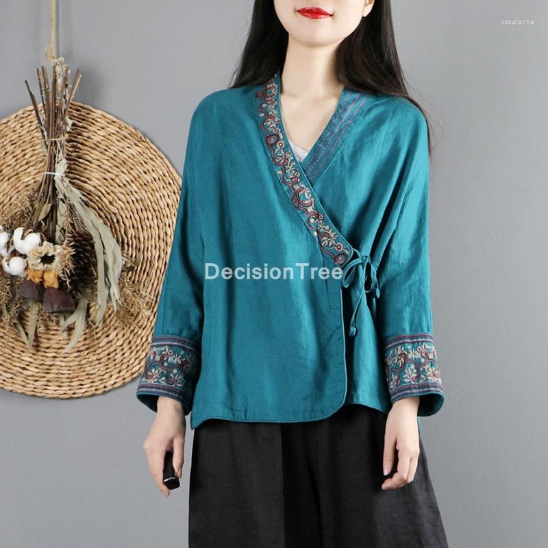 Ethnic Clothing 2022 Traditional Chinese Women's Blouse Folk Style Cotton Linen Vintage Shirt Tang Suit Cheongsam Female Lady Chiffon
Ethnic Clothing 2022 Traditional Chinese Women's Blouse Folk Style Cotton Linen Vintage Shirt Tang Suit Cheongsam Female Lady Chiffon
