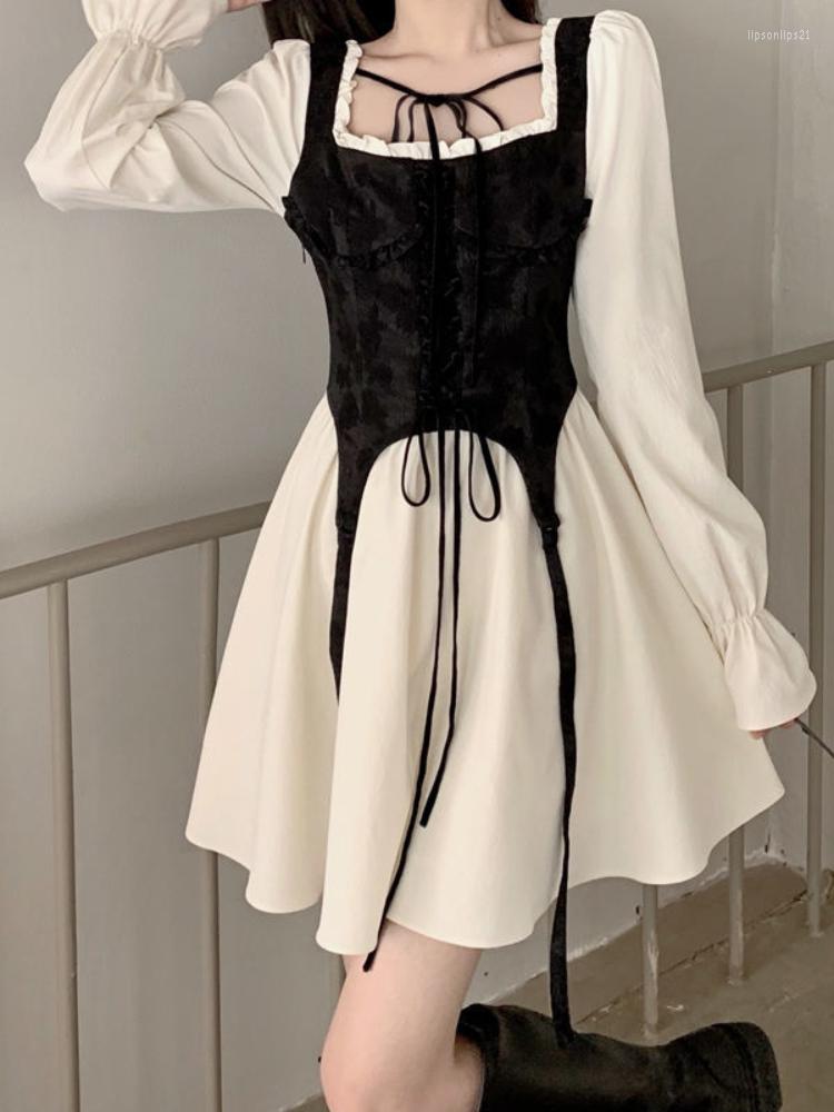 Casual Dresses Gothic Long Sleeve Short Party Dress Women 2022 Spring Outwear Vintage Y2k Mini Fake Two One Piece Korean, Picture shown
Casual Dresses Gothic Long Sleeve Short Party Dress Women 2022 Spring Outwear Vintage Y2k Mini Fake Two One Piece Korean, Picture shown