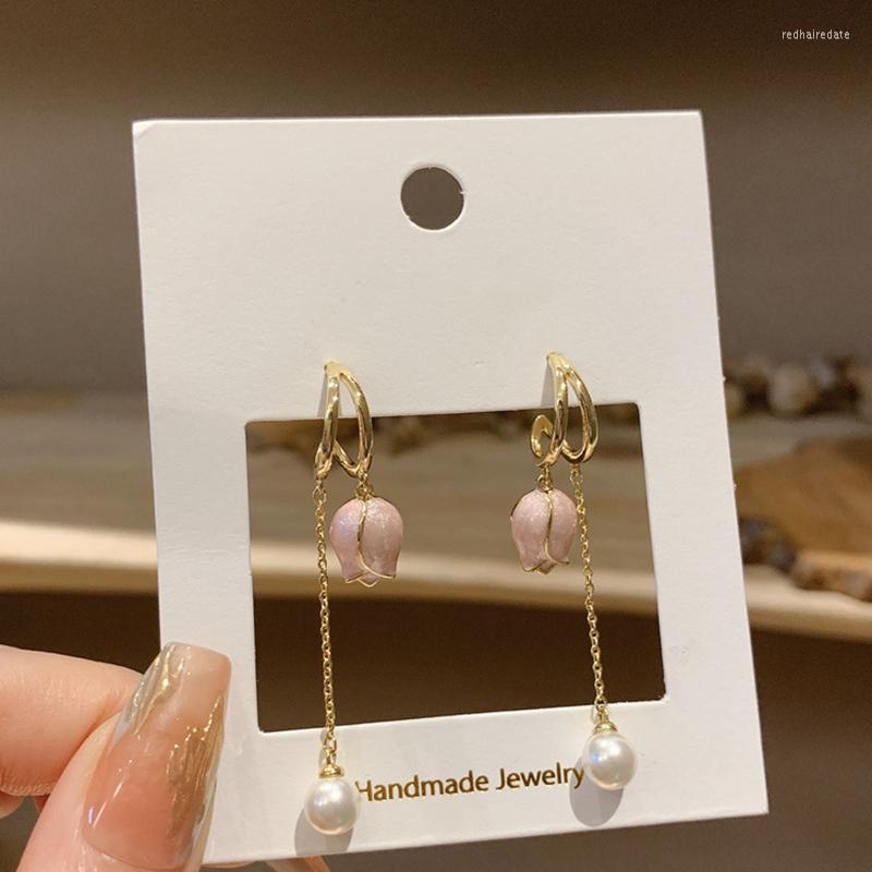 Stud Earrings Fashion Elegant Tulip Tassel Pearl For Women Simple Exquisite Flower Wedding Party Fine Jewelry Gifts
Stud Earrings Fashion Elegant Tulip Tassel Pearl For Women Simple Exquisite Flower Wedding Party Fine Jewelry Gifts