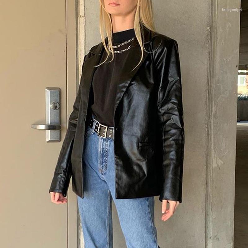 Women' Leather One Button Women' Jacket Autumn Coat 2022 Streetwear Black Y2k Aesthetic Gothic PU Retro 90s Clothing
Women' Leather One Button Women' Jacket Autumn Coat 2022 Streetwear Black Y2k Aesthetic Gothic PU Retro 90s Clothing