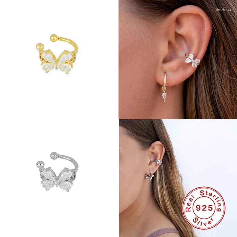 Backs Earrings BOAKO 925 Sterling Silver Fashion Crystal Butterfly Ear Cuff For Women Girls Cute No Piercing Fake Cartilage Clip
Backs Earrings BOAKO 925 Sterling Silver Fashion Crystal Butterfly Ear Cuff For Women Girls Cute No Piercing Fake Cartilage Clip