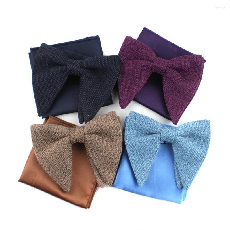 Bow Ties Men's Solid Color Big Bowties Cravats Pocket Square Handkerchief Set For Wedding Party Wear
Bow Ties Men's Solid Color Big Bowties Cravats Pocket Square Handkerchief Set For Wedding Party Wear