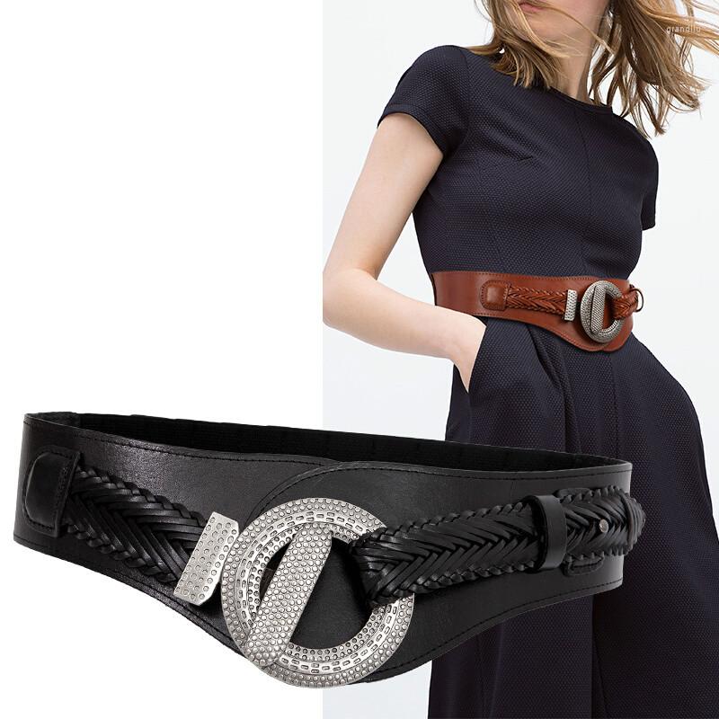 Belts H3474 Fashion Lady Wide Waist Belt Cowhide Elastic Genuine Leather Waistband Accessories Girl High Quality Cummerbunds For Dress, Black
Belts H3474 Fashion Lady Wide Waist Belt Cowhide Elastic Genuine Leather Waistband Accessories Girl High Quality Cummerbunds For Dress, Black