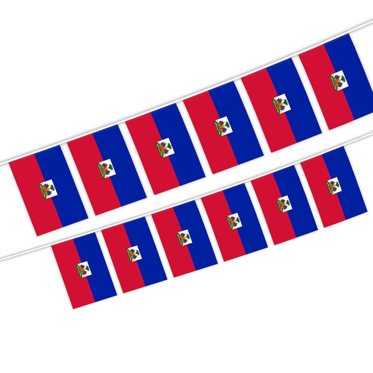 Haiti String Flag 14x21cm World Country National Hanging Mini Banner For Indoor Outdoor Decoration
Haiti String Flag 14x21cm World Country National Hanging Mini Banner For Indoor Outdoor Decoration