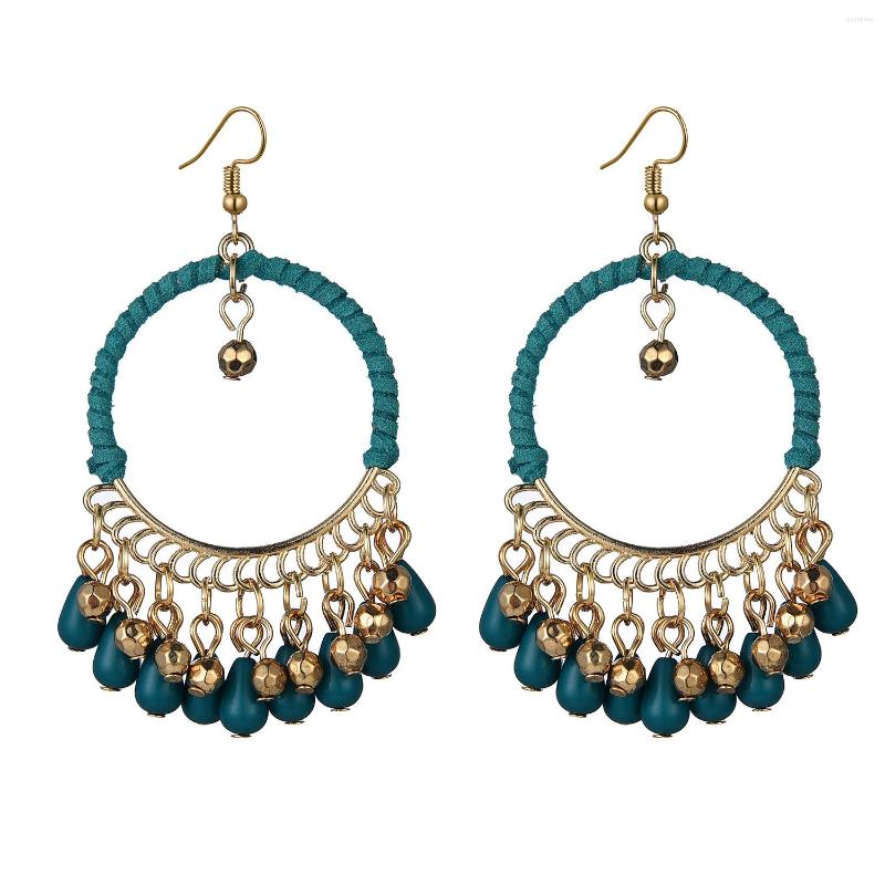 Dangle Earrings Ethnic Temperament Hand-woven For Women Bohemian Retro Round Water Drop Tassel
Dangle Earrings Ethnic Temperament Hand-woven For Women Bohemian Retro Round Water Drop Tassel
