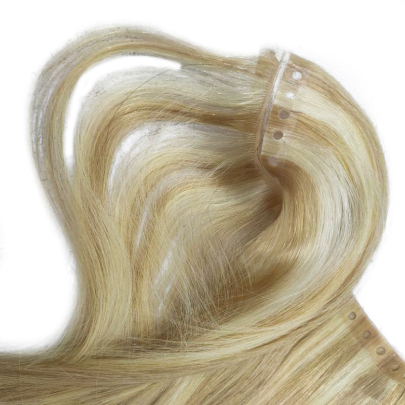 Top selling remy skin weft hair 100Gram european hair tape in humanhair extensions with holes 100g 3pcs
