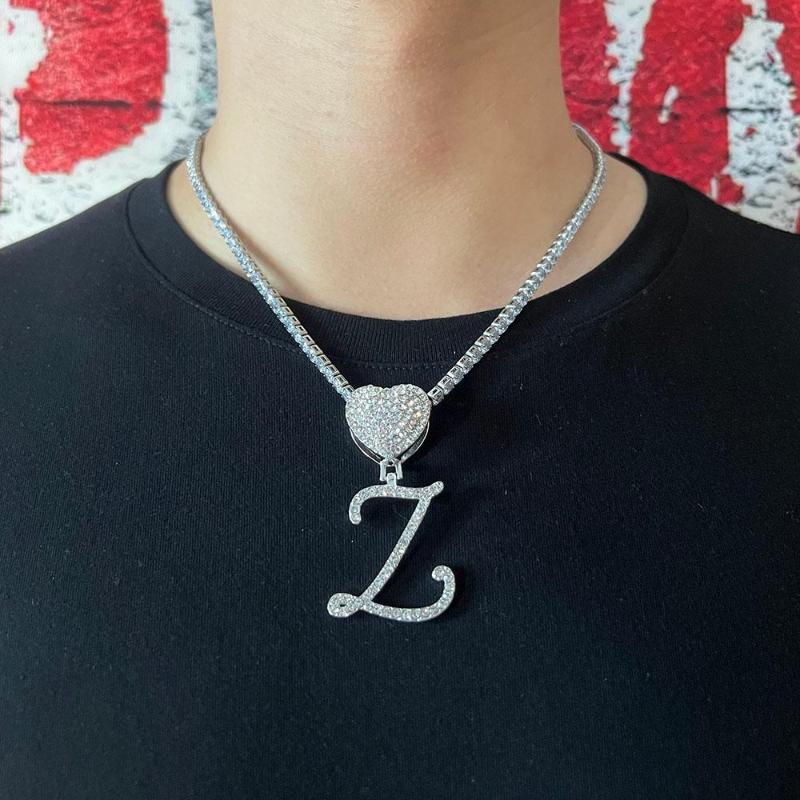 Chains ULJ Cursive 26 Letters 4mm Tennis Chain Ziconia Necklace Hip Hop Jewelry Silver Color CZ Alphabet Pendant
Chains ULJ Cursive 26 Letters 4mm Tennis Chain Ziconia Necklace Hip Hop Jewelry Silver Color CZ Alphabet Pendant