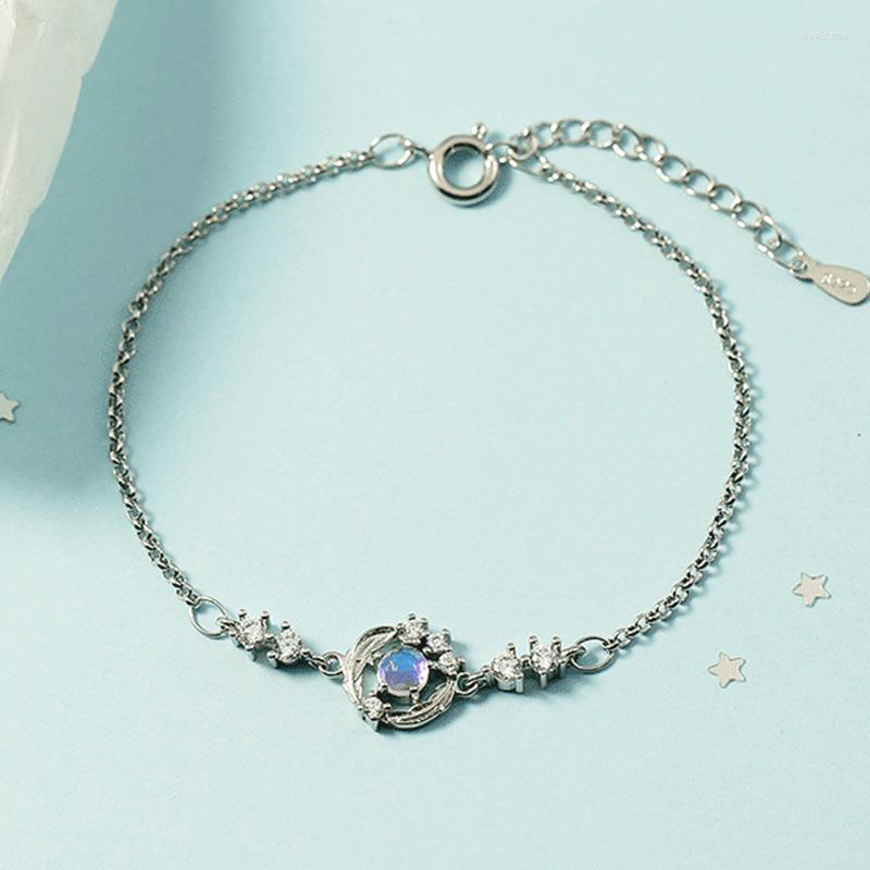 Link Bracelets Silver Color Moonstone Feather Charm Bracelet &Bangle For Women Girls Party Jewelry Adjustable Size SL099
Link Bracelets Silver Color Moonstone Feather Charm Bracelet &Bangle For Women Girls Party Jewelry Adjustable Size SL099