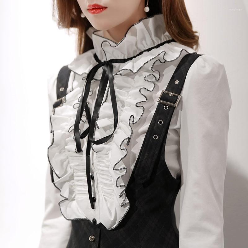 Women's Blouses Spring Autumn Women Kawaii Ruffles White Shirt Stand Collar Lace Up Slim Fit Office Ladies Suit Shirts Long Sleeve Tops, Red
Women's Blouses Spring Autumn Women Kawaii Ruffles White Shirt Stand Collar Lace Up Slim Fit Office Ladies Suit Shirts Long Sleeve Tops, Red