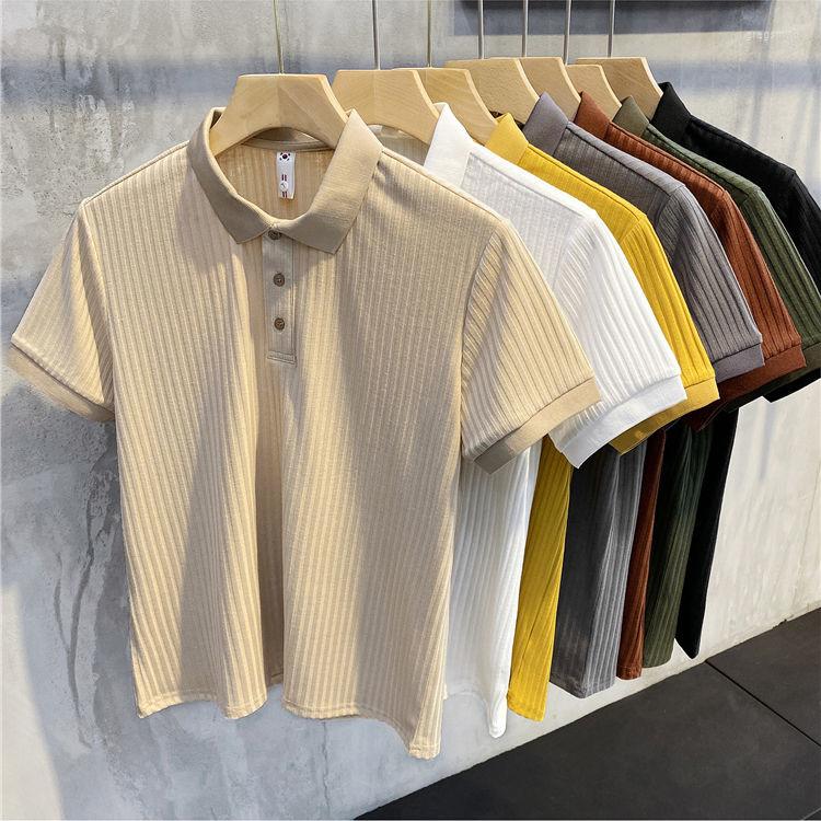 Men's Polos Summer 2022 Short-sleeved Knitted Casual POLO Shirts Solid Color Fashion Slim Lapel Ice Silk Shirt Men Clothes A11, Black
Men's Polos Summer 2022 Short-sleeved Knitted Casual POLO Shirts Solid Color Fashion Slim Lapel Ice Silk Shirt Men Clothes A11, Black