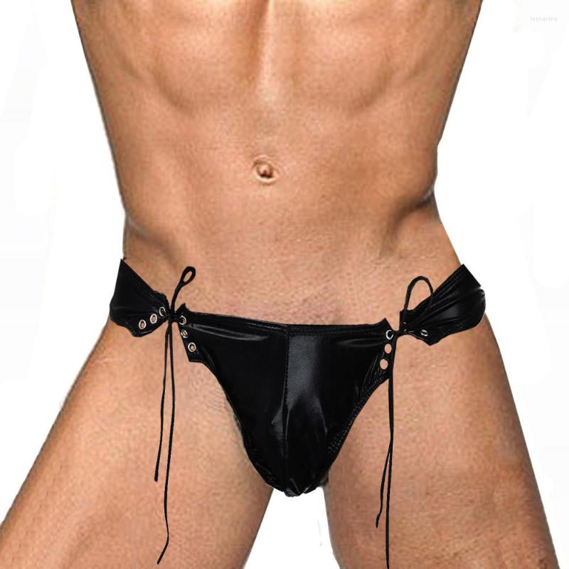 Men's G Strings Sexy Men Low Waist Underwear Wetlook Patent Leather Briefs Open BuHollow Out Fetish Jockstrap Lace Up Crotch Bondage Lin, Black
Men's G Strings Sexy Men Low Waist Underwear Wetlook Patent Leather Briefs Open BuHollow Out Fetish Jockstrap Lace Up Crotch Bondage Lin, Black