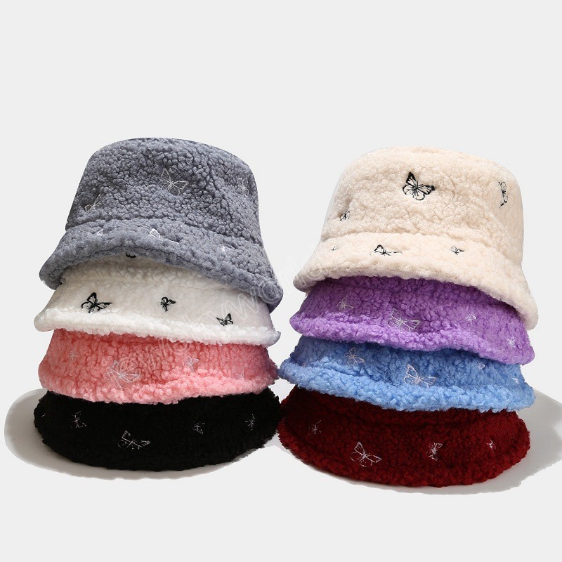 Women Butterfly Lamb Wool Faux Embroidery Autumn Winter Bucket Hat Foldable Sun Hat Hip Hop Fishing Cap Outdoor Hats Gift
Women Butterfly Lamb Wool Faux Embroidery Autumn Winter Bucket Hat Foldable Sun Hat Hip Hop Fishing Cap Outdoor Hats Gift