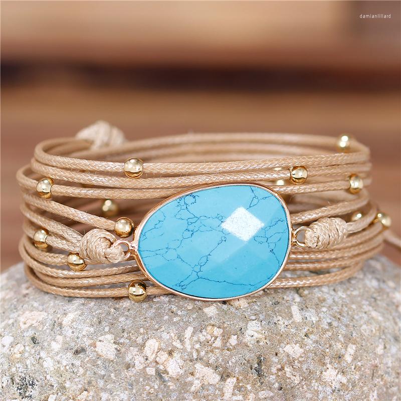 Charm Bracelets Women Wrap Bracelet Natural Gilded Turquoises Bohemia Long Friendship Unique Handmade Ethnic Rope Drop
Charm Bracelets Women Wrap Bracelet Natural Gilded Turquoises Bohemia Long Friendship Unique Handmade Ethnic Rope Drop
