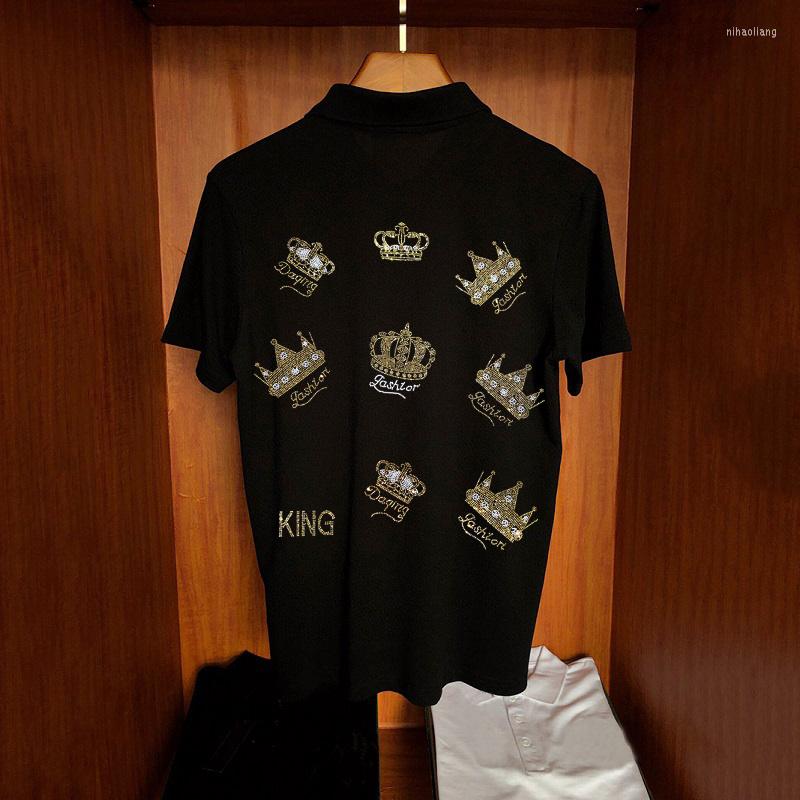 Men's Polos Shiny Crown Polo Shirt Men's Pure Cotton Perfect Rhinestone Plus Size Slim Short Sleeve 2022 Style, As shown asian size
Men's Polos Shiny Crown Polo Shirt Men's Pure Cotton Perfect Rhinestone Plus Size Slim Short Sleeve 2022 Style, As shown asian size