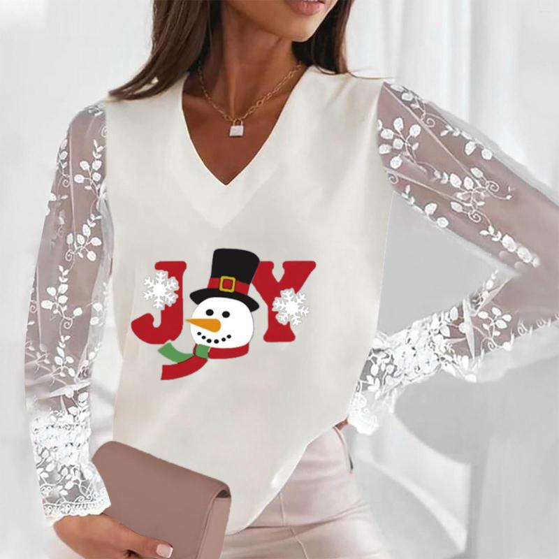 Women's T Shirts Christmas Shirt For Womens Hollow Out Long Sleeve V Neck Pullover Lace Casual Loose Tshirt Short Women, Pk2
Women's T Shirts Christmas Shirt For Womens Hollow Out Long Sleeve V Neck Pullover Lace Casual Loose Tshirt Short Women, Pk2