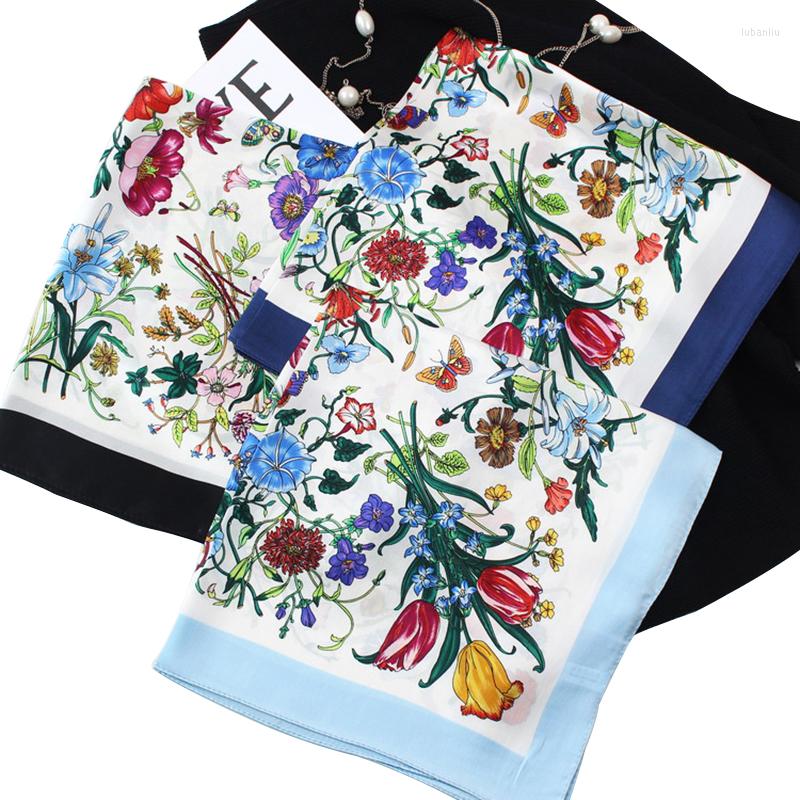 Scarves Silk Scarf Women Shiny Kerchief Bandana Fashion Boho Style Flower Print Headband Neck Hiarband Small Turban 53 53cm
Scarves Silk Scarf Women Shiny Kerchief Bandana Fashion Boho Style Flower Print Headband Neck Hiarband Small Turban 53 53cm