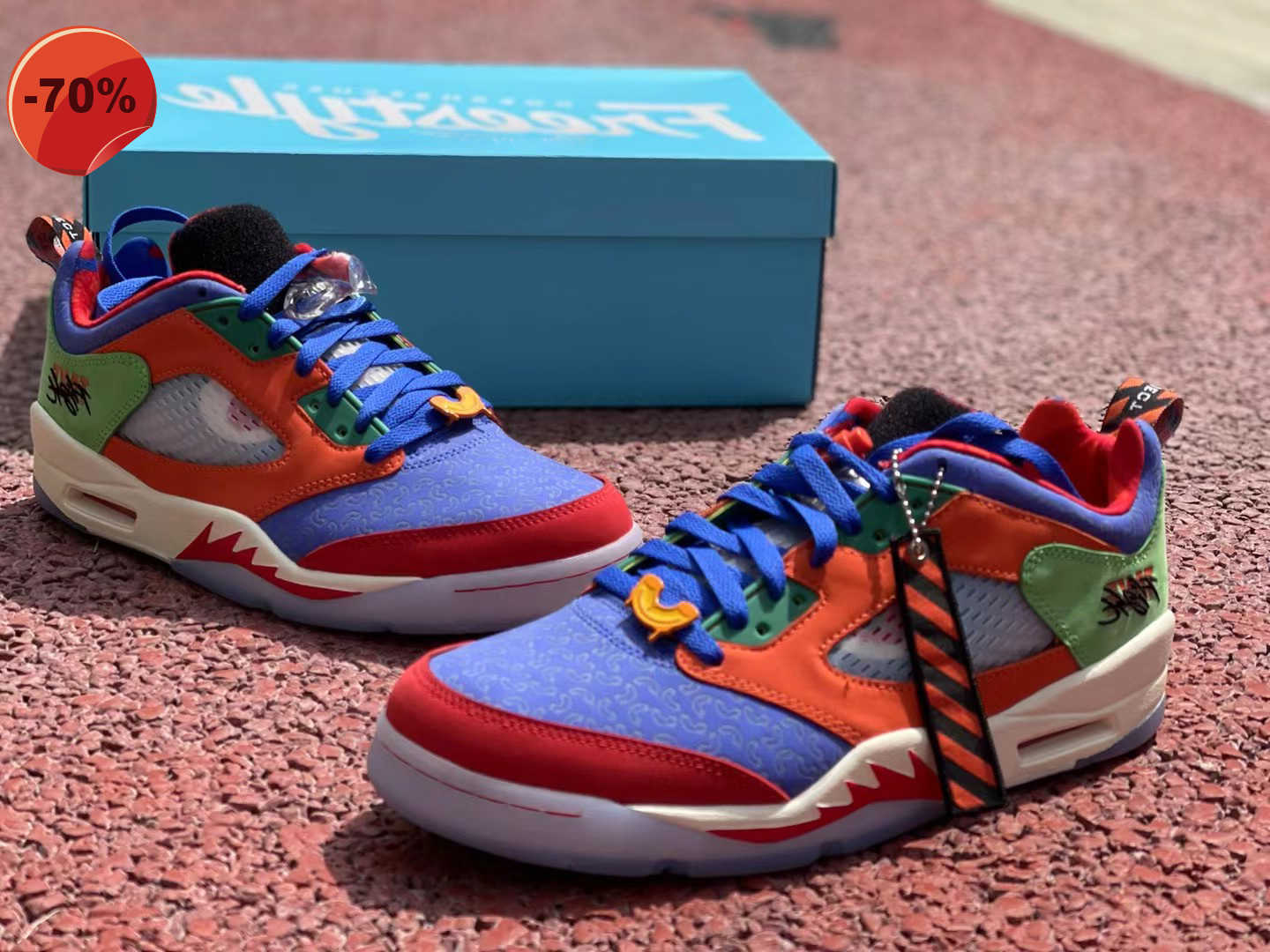 Shoes 5 v Db Doernbecher Low Men 5s Hyper Royal Orange Sports Sneakers 7-13