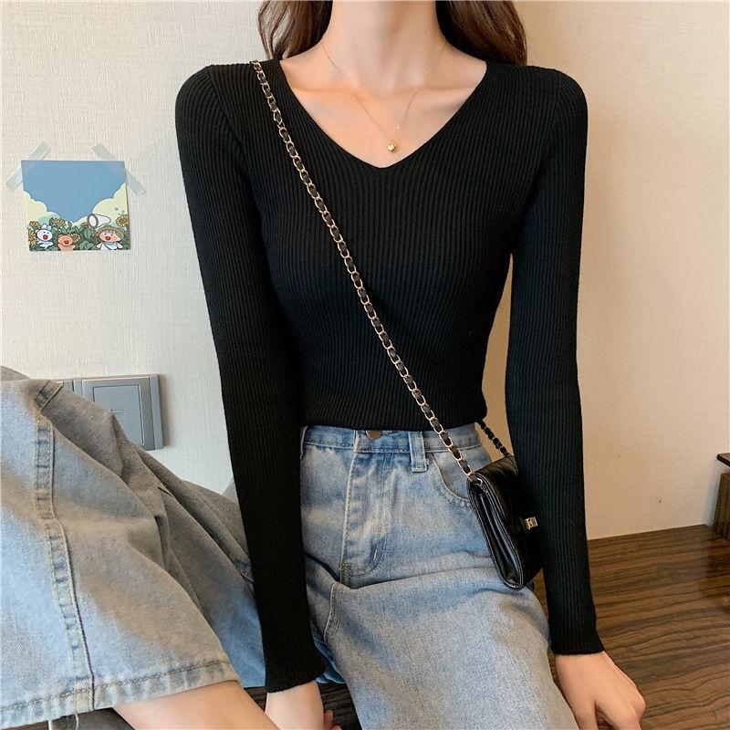 Women's Sweaters Basic V-neck Solid Autumn Winter Sweater Pullover Women's Slim Knitted Long Sleeve, Black
Women's Sweaters Basic V-neck Solid Autumn Winter Sweater Pullover Women's Slim Knitted Long Sleeve, Black