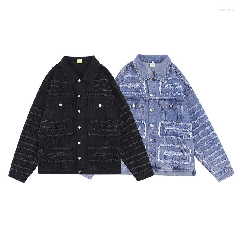 Men' Jackets Retro Hole Ripped Distressed Denim Jacket For Men Straight Washed Harajuku Hip Hop Loose CoatVibe Style Casual Jean
Men' Jackets Retro Hole Ripped Distressed Denim Jacket For Men Straight Washed Harajuku Hip Hop Loose CoatVibe Style Casual Jean