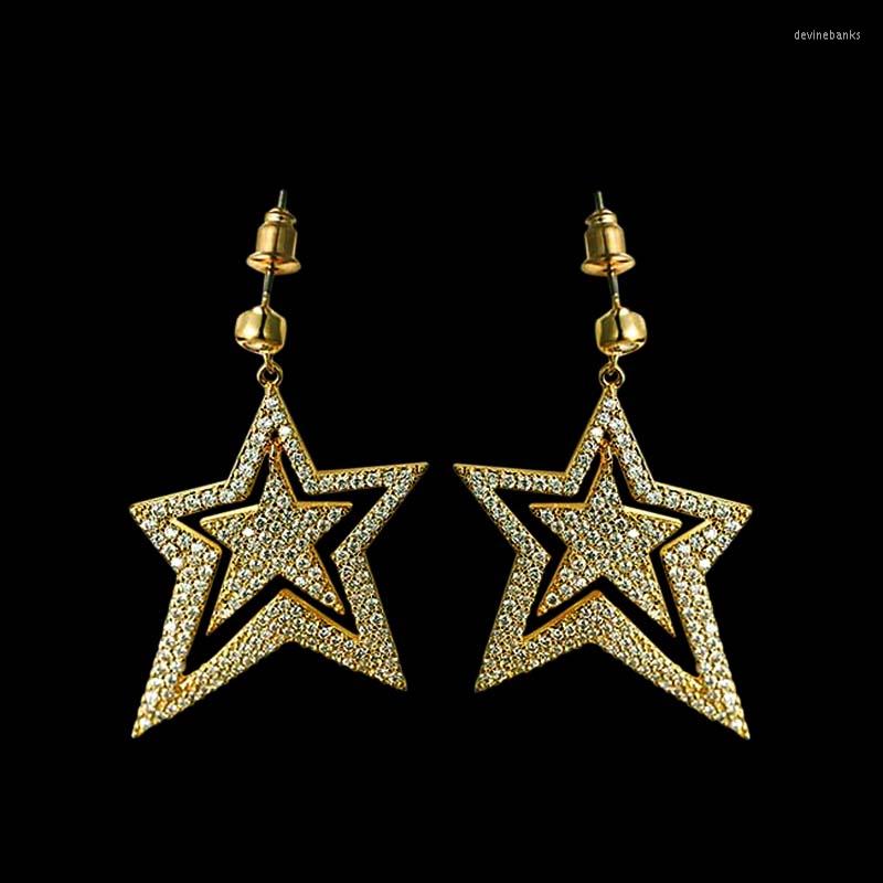 Dangle Earrings Luxury Twin Pentagram Gold-color Big For Women Tiny Cubic Zirconia Dense Pave Bride Jewelry Boucle D'oreille LD3814-B
Dangle Earrings Luxury Twin Pentagram Gold-color Big For Women Tiny Cubic Zirconia Dense Pave Bride Jewelry Boucle D'oreille LD3814-B