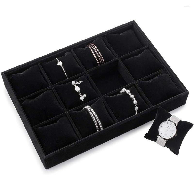 Jewelry Pouches Trays 12 Slots Box Velvet Bracelet Show Tray Watch Stackable With Pillow-Black
Jewelry Pouches Trays 12 Slots Box Velvet Bracelet Show Tray Watch Stackable With Pillow-Black