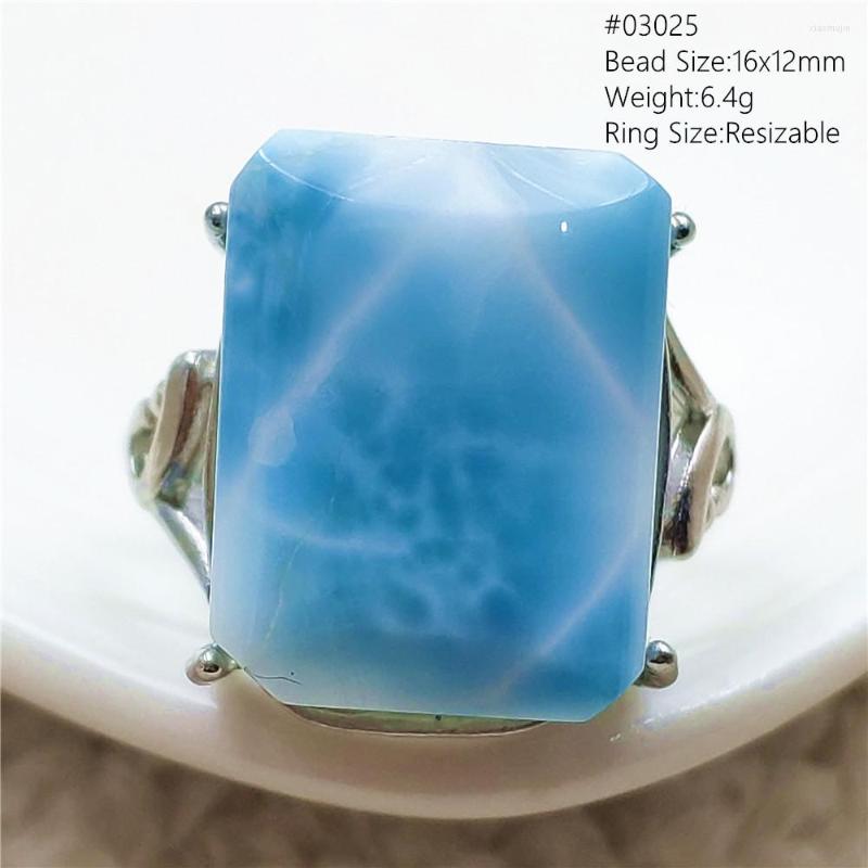 Cluster Rings Natural Blue Larimar Adjustable Ring 925 Sterling Silver Oval Gemstone Women Men Water Pattern
Cluster Rings Natural Blue Larimar Adjustable Ring 925 Sterling Silver Oval Gemstone Women Men Water Pattern