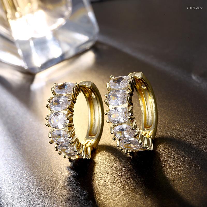 Hoop Earrings ZHOUYANG Punk Luxury Hoops For Women Gold Color Zircon Accessories Wholesale Fashion Ear Piercing Jewelry Gifts KBE394
Hoop Earrings ZHOUYANG Punk Luxury Hoops For Women Gold Color Zircon Accessories Wholesale Fashion Ear Piercing Jewelry Gifts KBE394