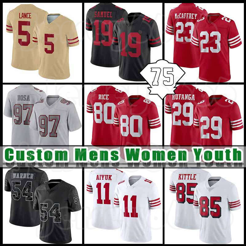Talanoa Hufanga Nick Bosa George Kittle Football Christian McCaffrey Trey Lance Jerseys Deebo Samuel San Francisco 49ers Jimmy Garoppolo Fred Warner Brandon Aiyuk, Custom men (49ren)
Talanoa Hufanga Nick Bosa George Kittle Football Christian McCaffrey Trey Lance Jerseys Deebo Samuel San Francisco 49ers Jimmy Garoppolo Fred Warner Brandon Aiyuk, Custom men (49ren)
