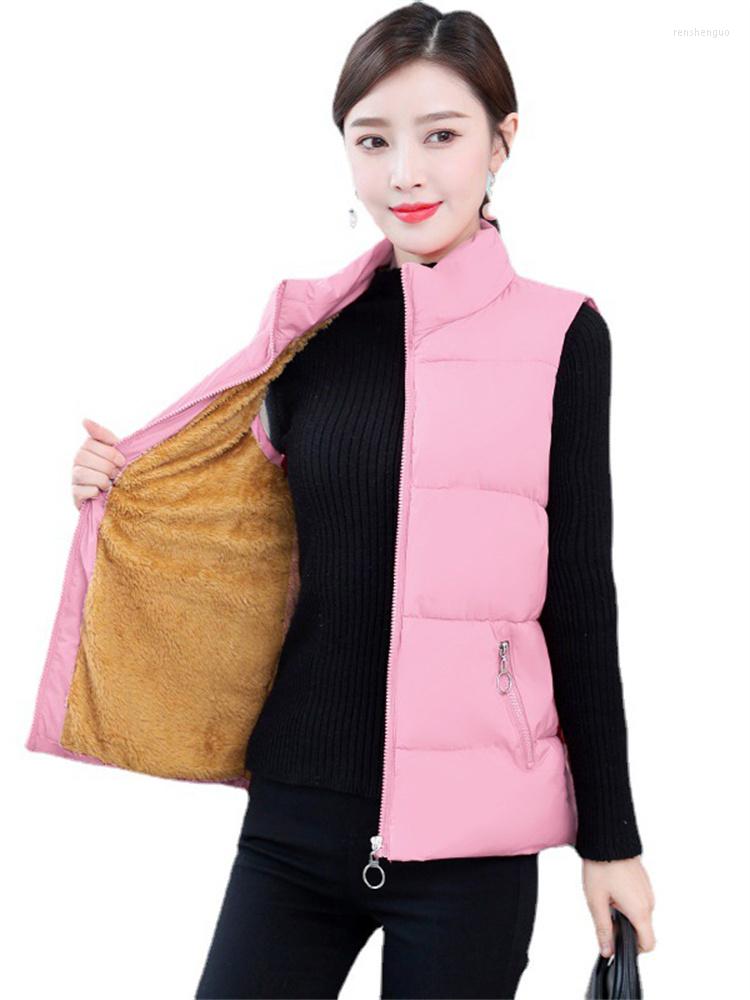 Women's Vests Autumn And Winter Down Cotton Stand Collar Short Vest Korean Version Pink Loose Plus Velvet Thick Warm Sleeveless Waistcoat, Red
Women's Vests Autumn And Winter Down Cotton Stand Collar Short Vest Korean Version Pink Loose Plus Velvet Thick Warm Sleeveless Waistcoat, Red