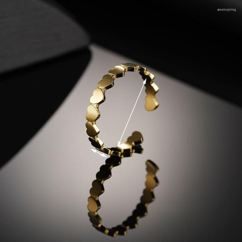 Wedding Rings 2022 Trendy Gold Stainless Steel Couple Adjustable Heart Ring Finger Minimalist Jewelry Anillo Hombre
Wedding Rings 2022 Trendy Gold Stainless Steel Couple Adjustable Heart Ring Finger Minimalist Jewelry Anillo Hombre