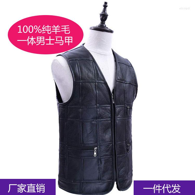 Men's Vests 2022 Men's Sheepskin And Fur Integrated Stitching Vest V-neck Fashionable Warm Leather, Black
Men's Vests 2022 Men's Sheepskin And Fur Integrated Stitching Vest V-neck Fashionable Warm Leather, Black