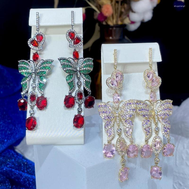 Dangle Earrings ASNORA Luxury Long Butterfly Tassel Red Pink Cubic Zirconia Wedding Drop Fashion Jewelry E097
Dangle Earrings ASNORA Luxury Long Butterfly Tassel Red Pink Cubic Zirconia Wedding Drop Fashion Jewelry E097