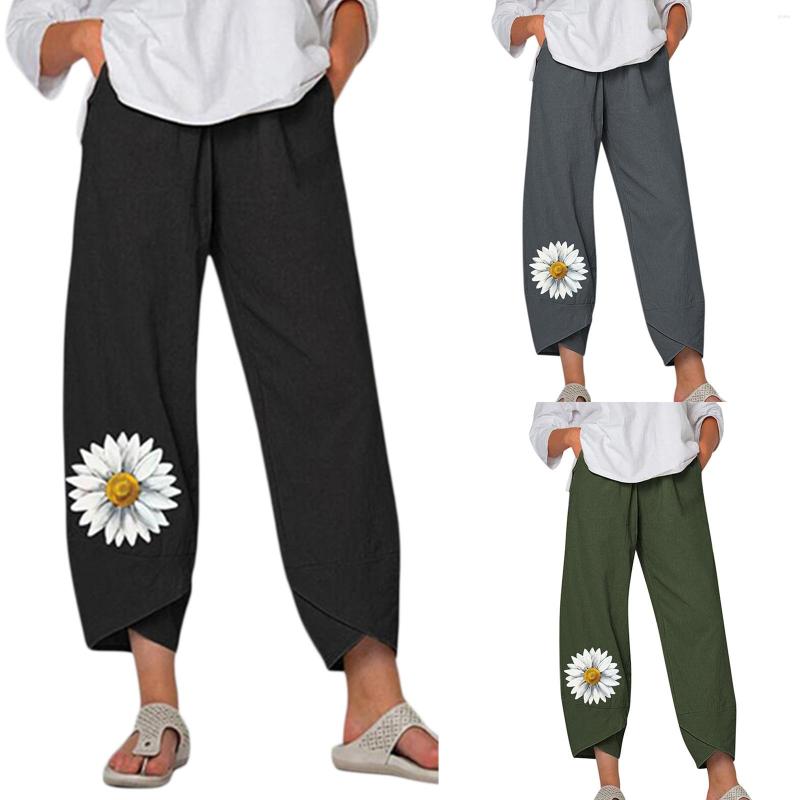 Women' Pants Women Summer Lounge Casual Daisy Print Elastic Waist Wide Leg Loose Harem, Black
Women' Pants Women Summer Lounge Casual Daisy Print Elastic Waist Wide Leg Loose Harem, Black
