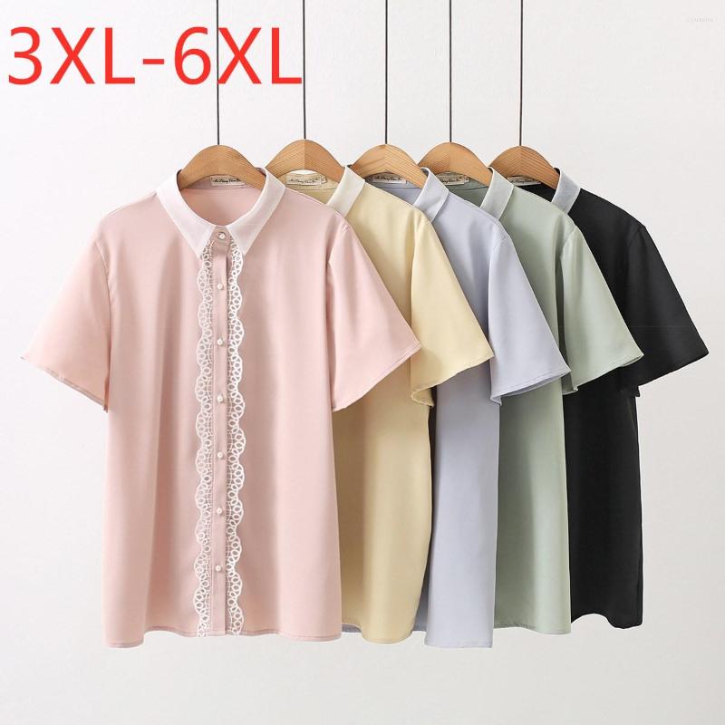 Women's Blouses 2022 Ladies Summer Plus Size Tops For Women Large Short Sleeve Loose Casual Pink Lace Button Chiffon Shirt 3XL 5XL 6XL, Green
Women's Blouses 2022 Ladies Summer Plus Size Tops For Women Large Short Sleeve Loose Casual Pink Lace Button Chiffon Shirt 3XL 5XL 6XL, Green
