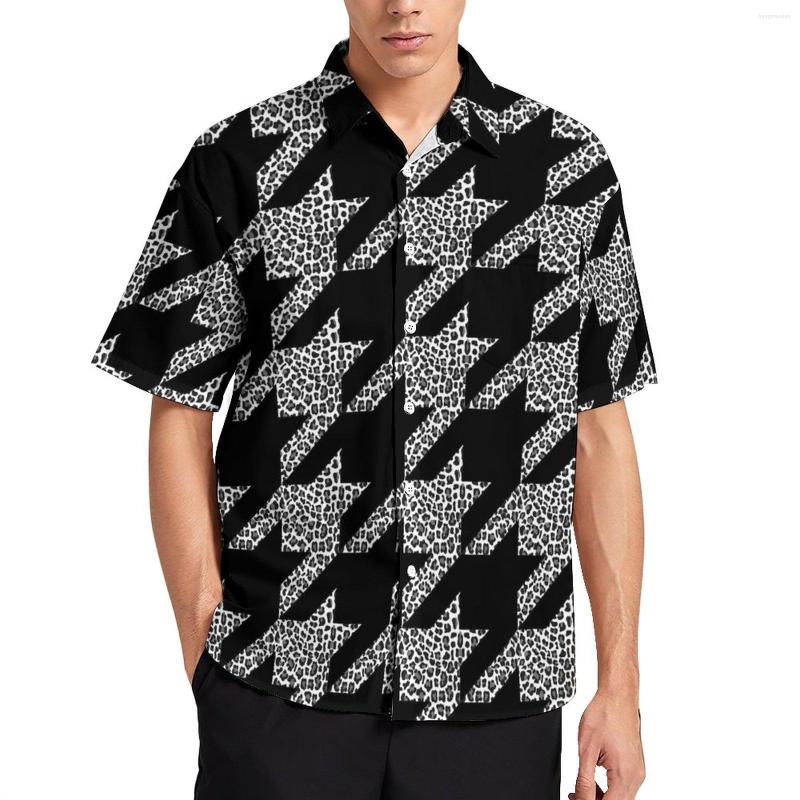 Men's Casual Shirts Black Houndstooth Vacation Shirt Cheetah Print Hawaiian Men Vintage Blouses Summer Short Sleeve Custom Top 3XL 4XL, Style-1
Men's Casual Shirts Black Houndstooth Vacation Shirt Cheetah Print Hawaiian Men Vintage Blouses Summer Short Sleeve Custom Top 3XL 4XL, Style-1
