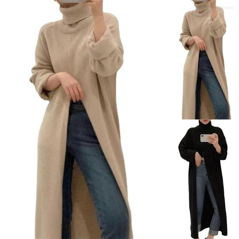 Women's Sweaters Women Plain Turtle Neck Front Slit Knitwear Sweater Casual Jumper Tops Outwear Solid Cardigan, Black
Women's Sweaters Women Plain Turtle Neck Front Slit Knitwear Sweater Casual Jumper Tops Outwear Solid Cardigan, Black