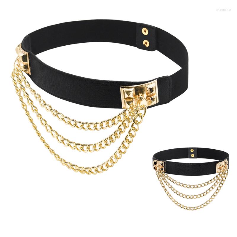 Belts Women's Belt Women Waist Seal For Female Dress With Golden Chain Cinturones Para Mujer, Black
Belts Women's Belt Women Waist Seal For Female Dress With Golden Chain Cinturones Para Mujer, Black