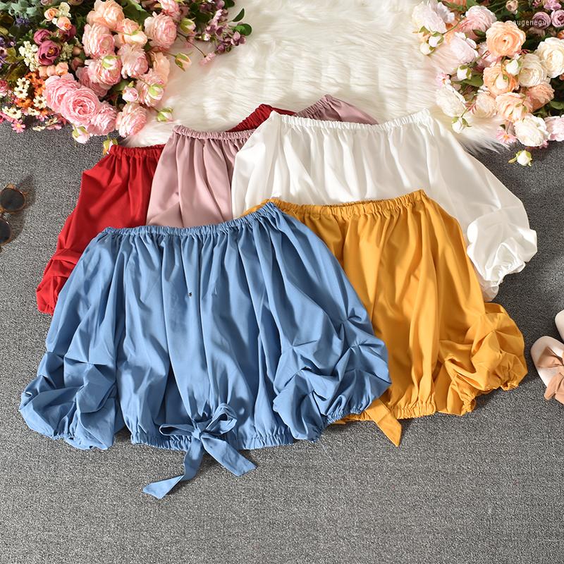 Women's Blouses 2022 Summer Women Slash Neck Puff Sleeve Basic Short Shirt Lady Bandage Strap Slim Waist Off Shoulder Pullover Chic Blouse, Women blouse shirt
Women's Blouses 2022 Summer Women Slash Neck Puff Sleeve Basic Short Shirt Lady Bandage Strap Slim Waist Off Shoulder Pullover Chic Blouse, Women blouse shirt