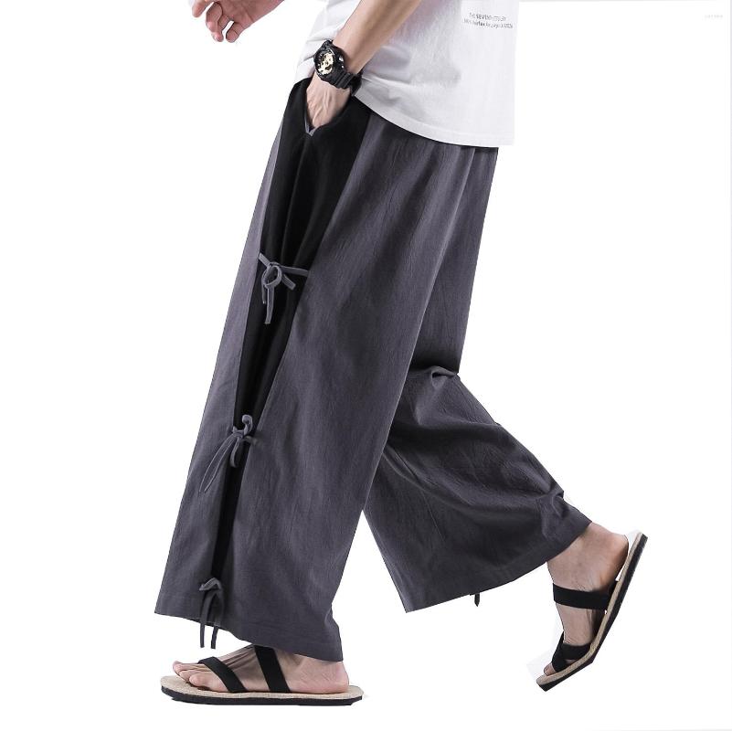Men's Pants Men Linen Wide Leg Male Black Harajuku Streetwear Harem Man Chinese Style HanFu Kongfu CottonTrousers Skirt 
Men's Pants Men Linen Wide Leg Male Black Harajuku Streetwear Harem Man Chinese Style HanFu Kongfu CottonTrousers Skirt