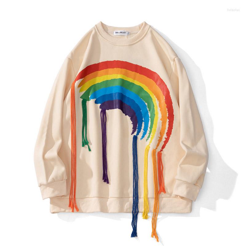 Men's Sweaters Rainbow Pattern Streetwear Sweater Coats Tassel Autumn Winter Pullover For Male Harakuju, Black
Men's Sweaters Rainbow Pattern Streetwear Sweater Coats Tassel Autumn Winter Pullover For Male Harakuju, Black